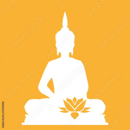 Buddha Figur mit Blüte