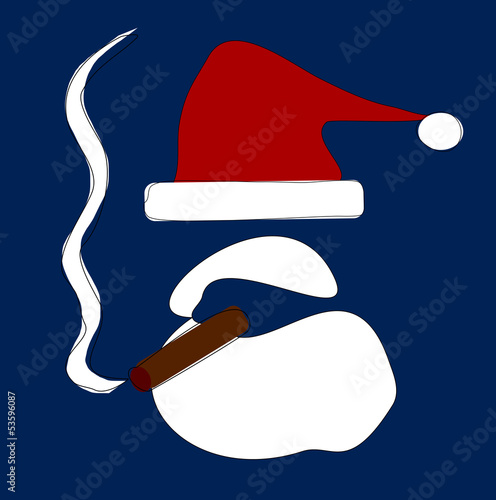 santa smoking cigar