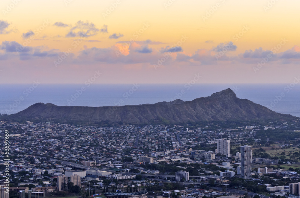 View of Diamond Head in Hawaii