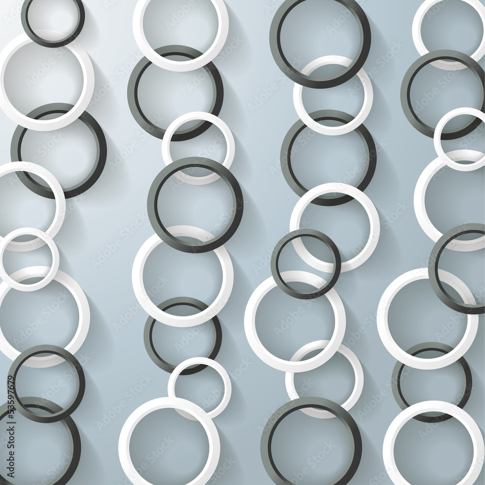 Abstract Rings Bubbles Chains Black And White Abstract Rings Bubbles Chains Black And White