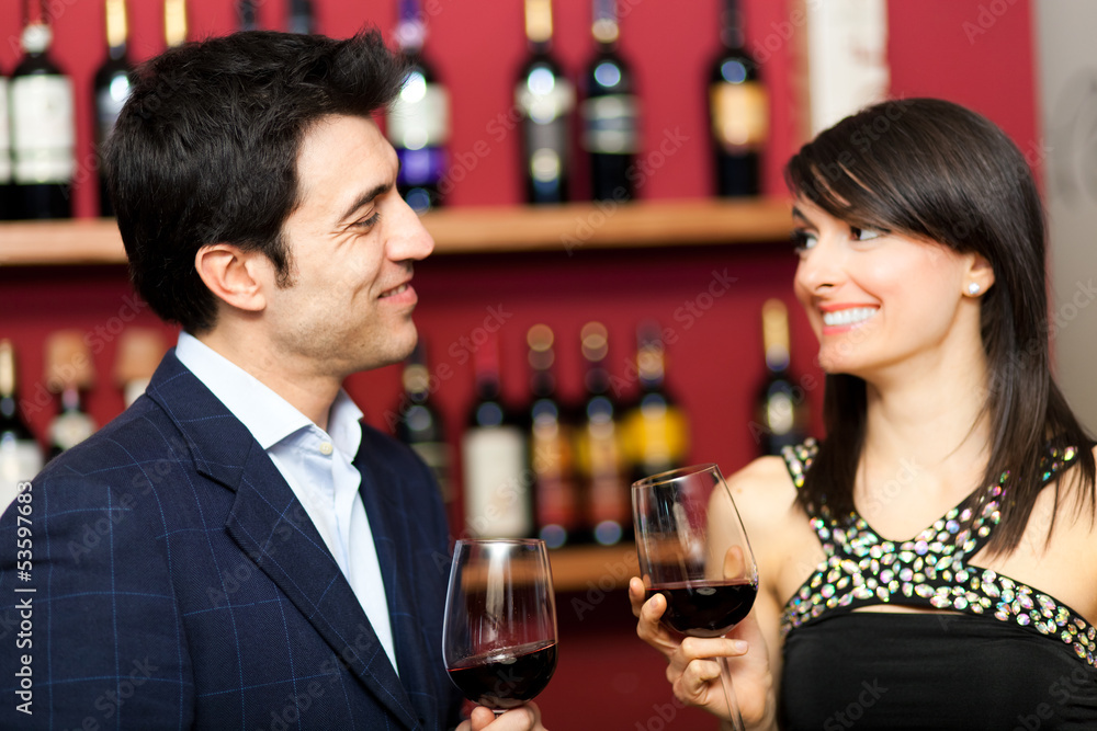 Young couple at restaurant Young couple at restaurant