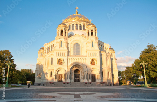 The Naval cathedral of Saint Nicholas in Kronstadt  Russia.
