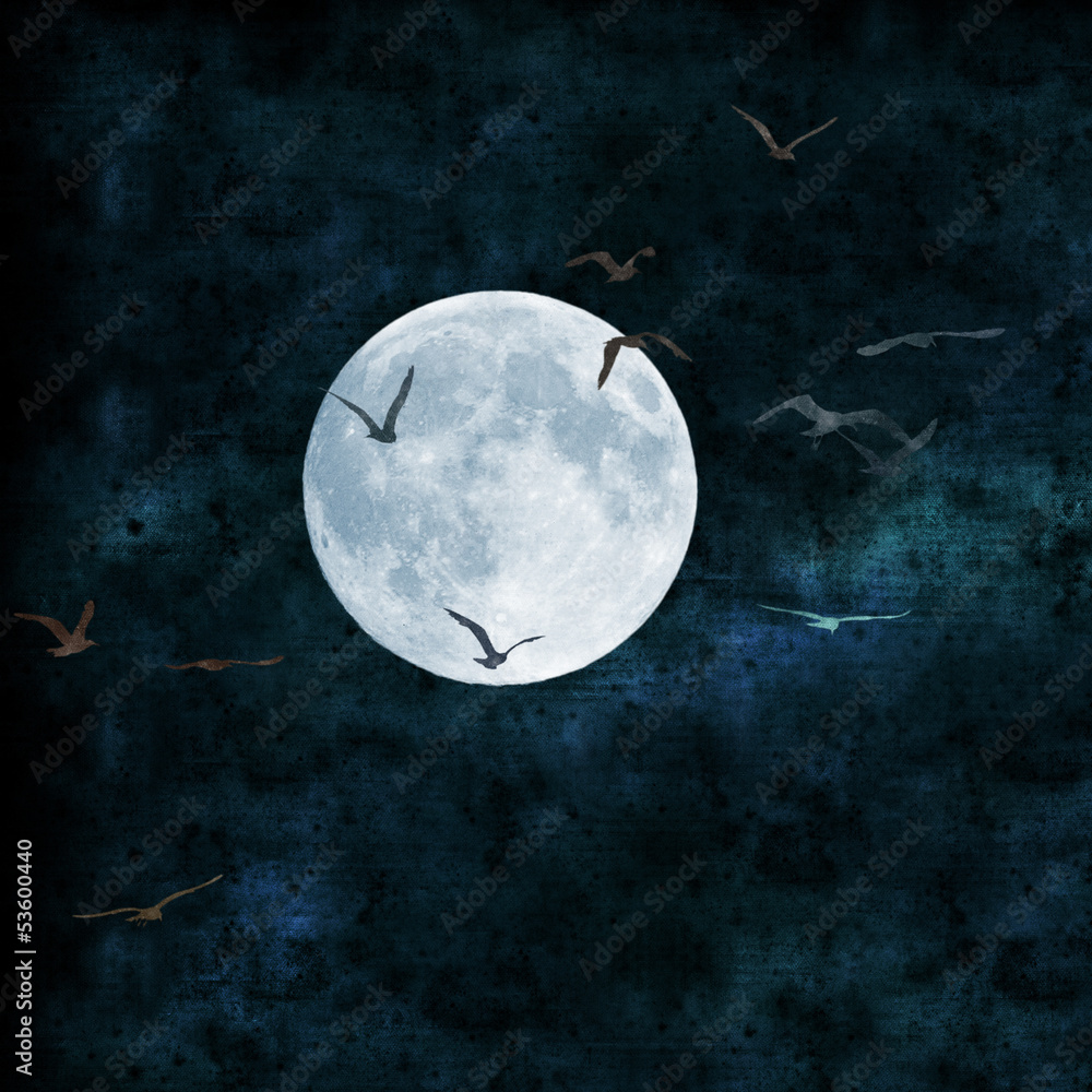 Obraz premium full moon collage