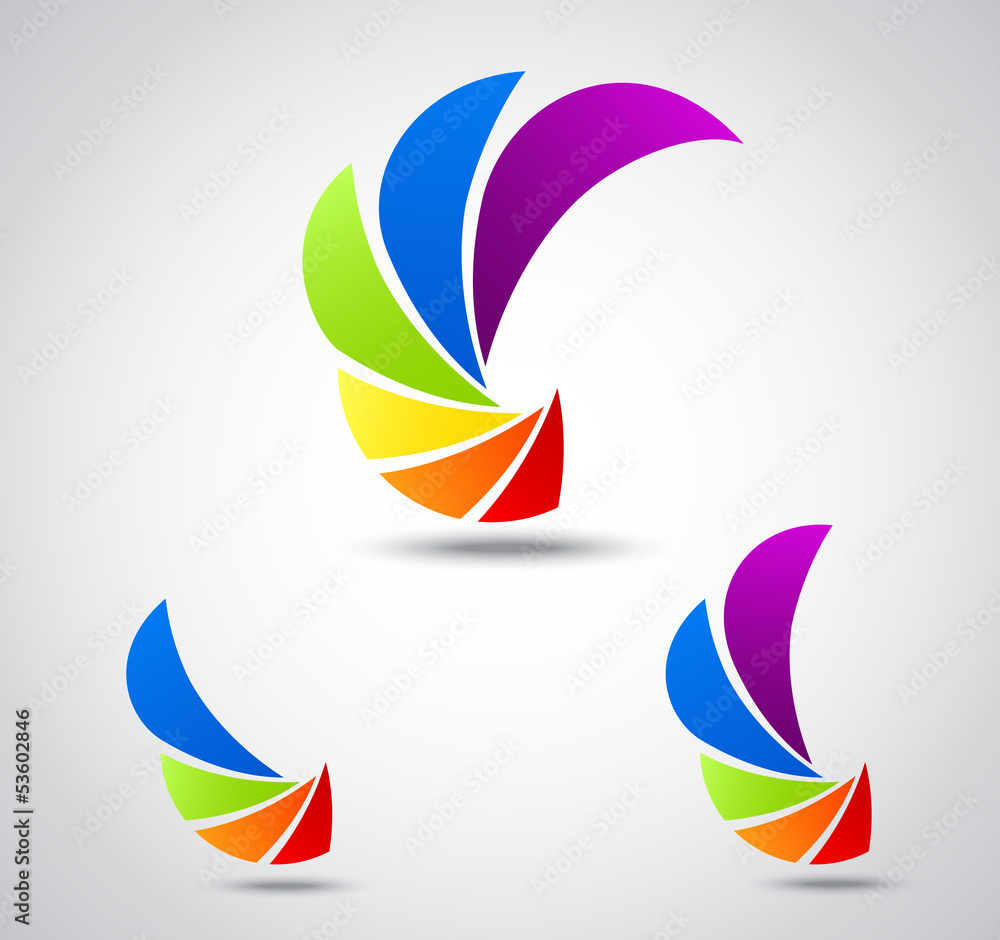 Set logo business . colorful shutter Set logo business . colorful shutter