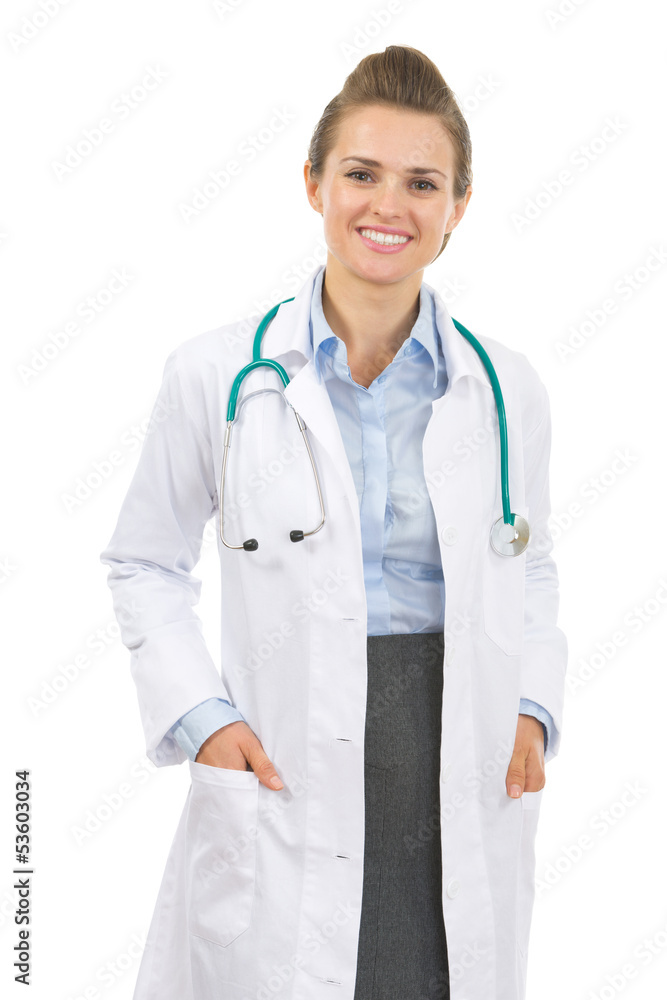 Portrait of smiling doctor woman Portrait of smiling doctor woman