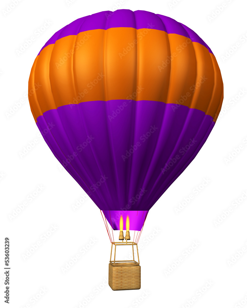Naklejka premium hot air balloon isolated on a white background