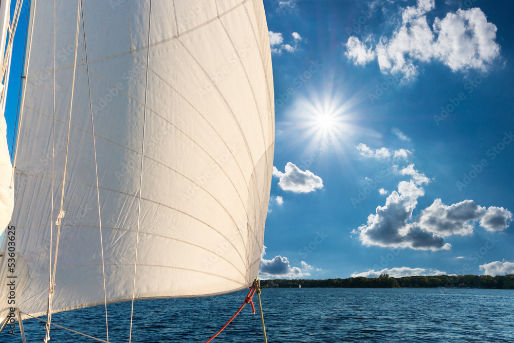 Fototapeta premium Himmel, Wasser, Segelboot