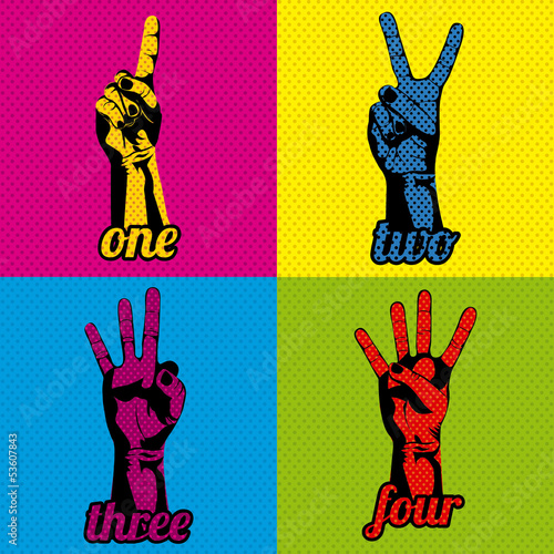 numbers and hands