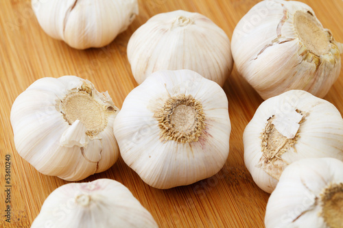 Garlic on table