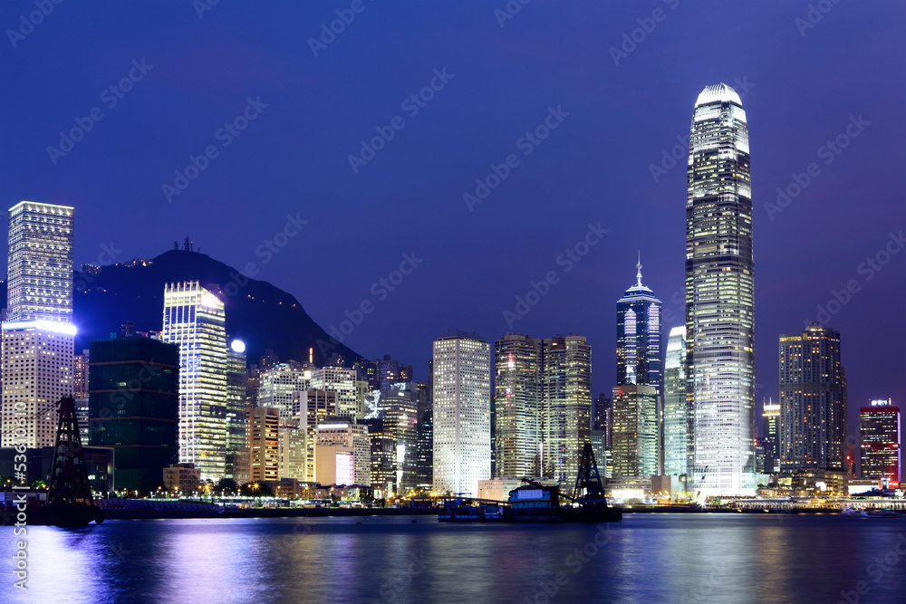 Fototapeta premium Hong Kong skyline at night