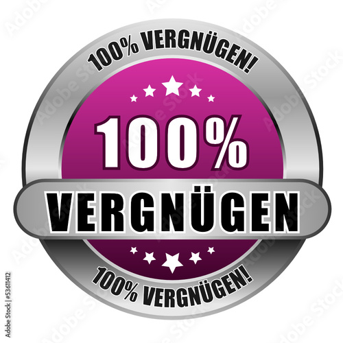 5 Star Button pink 100% VERGNÜGEN DTO DTO