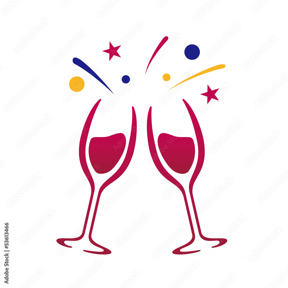 ワイン 乾杯 Stock Vector Adobe Stock