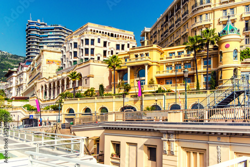 Empty street of Monaco, beautiful city landscape