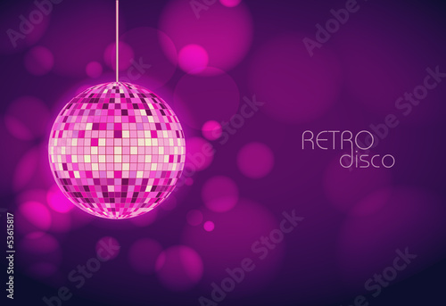 Disco ball. Disco background
