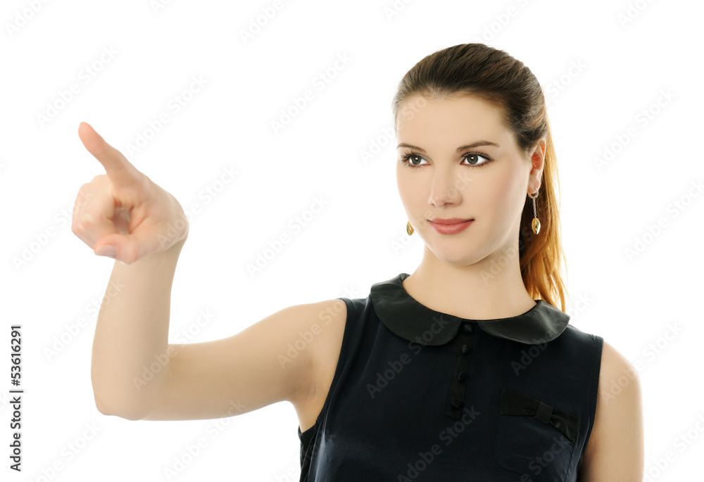 woman pointing woman pointing