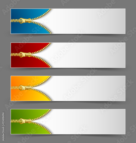 Zipper banners