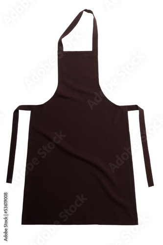 Canvas Print Brown apron isolated on white background