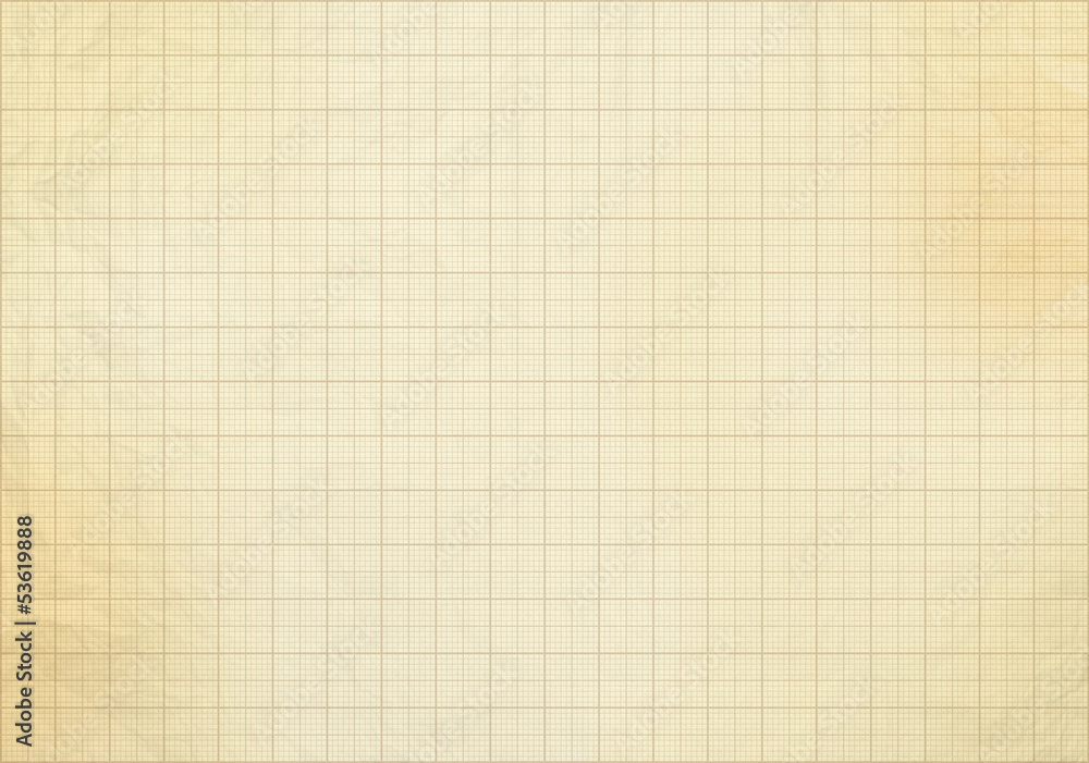Blank millimeter old graph paper grid sheet background or textur Blank millimeter old graph paper grid sheet background or textur
