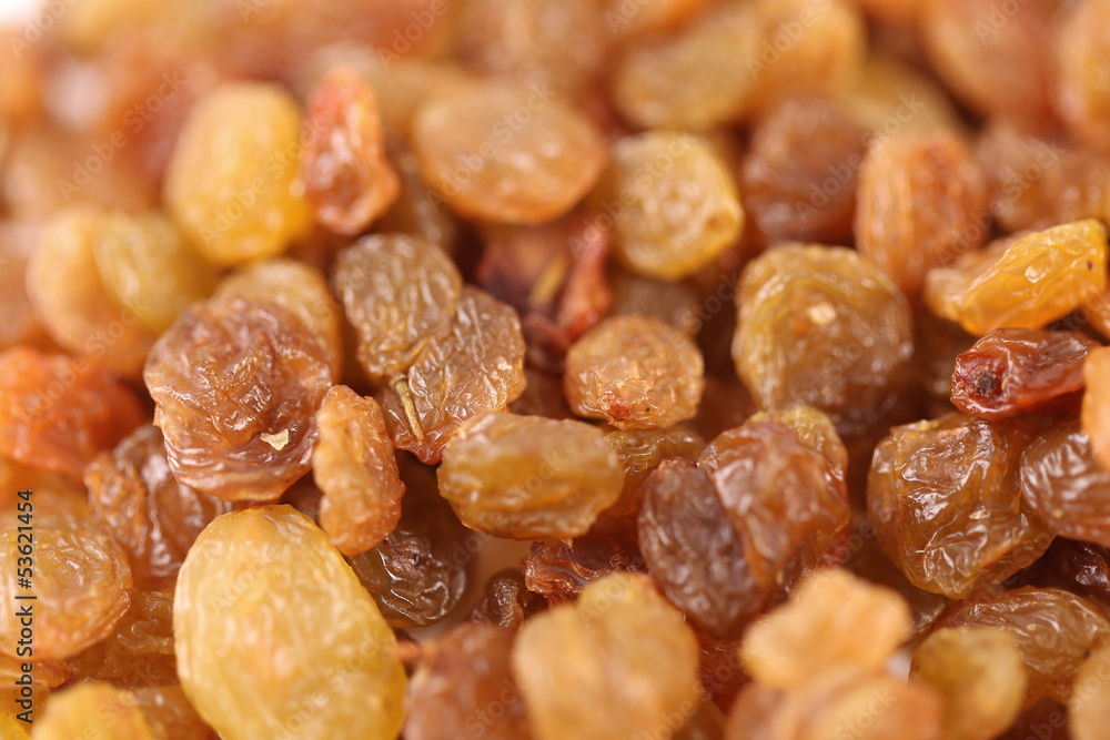 Golden raisins background Golden raisins background