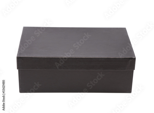 Closed box isolated on a white background