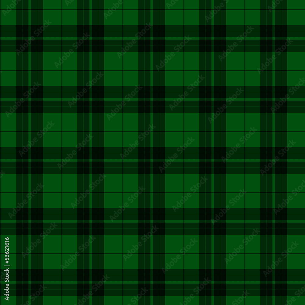 Fototapeta premium Green and Black Plaid Fabric Background