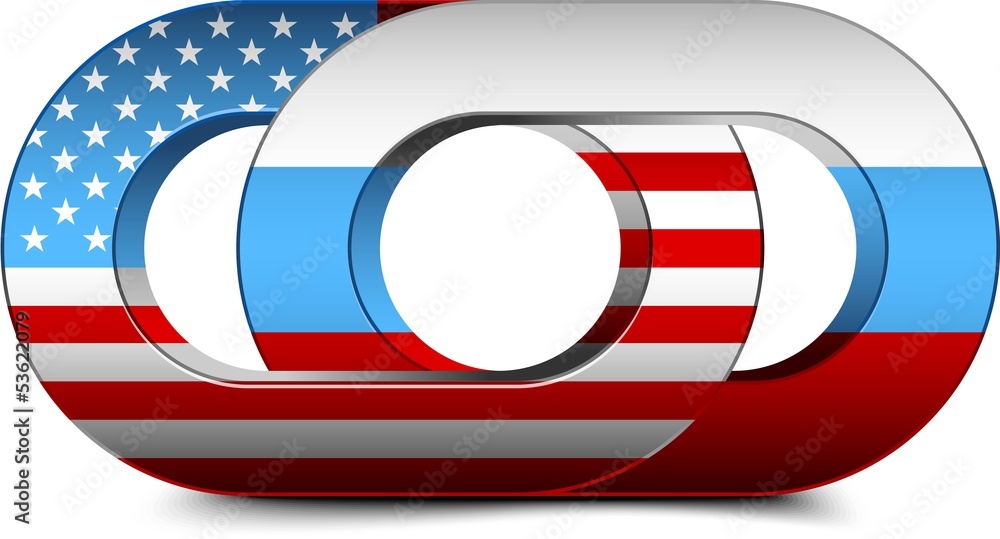 Obraz premium Russian USA Chain connection