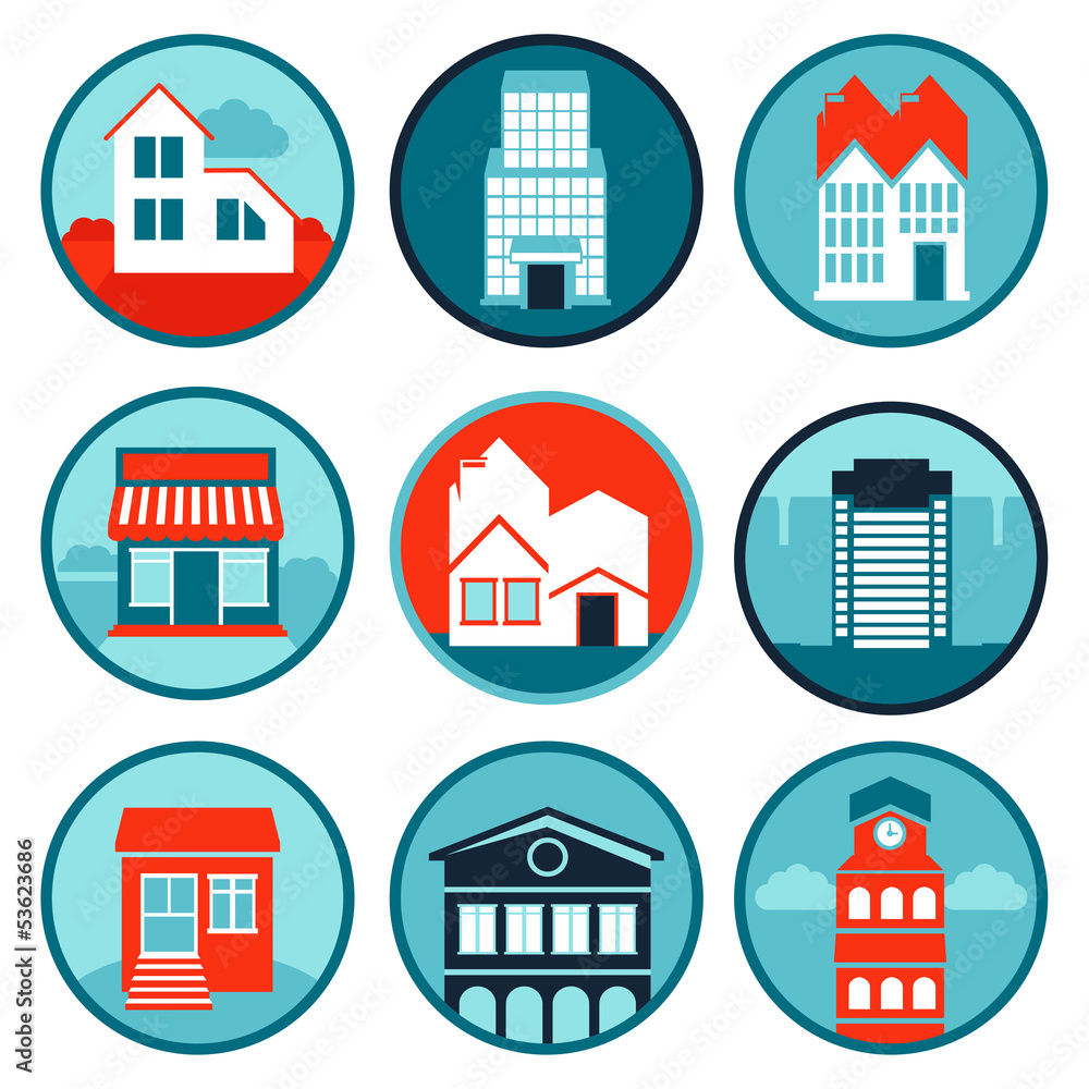 Vector set with real estate logos and emblems Vector set with real estate logos and emblems