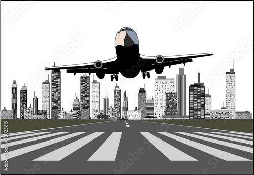 Take off airplane