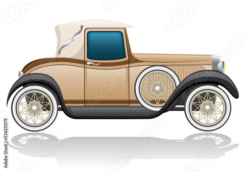 old retro car vector illustration