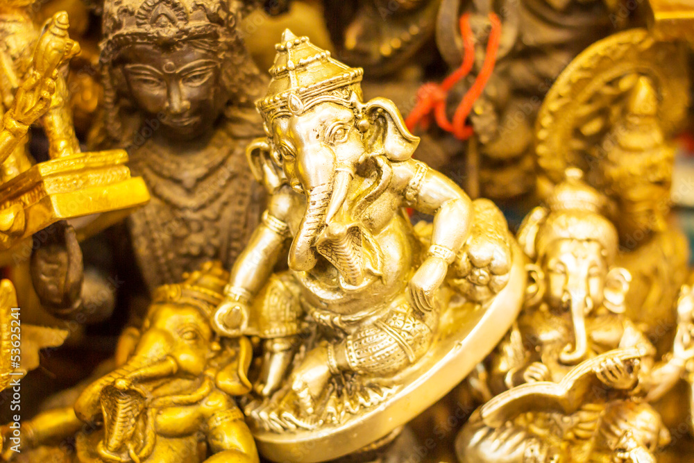 Golden Ganesh statue.