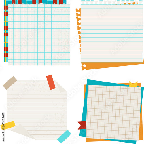 School and education background with sticky papers.
