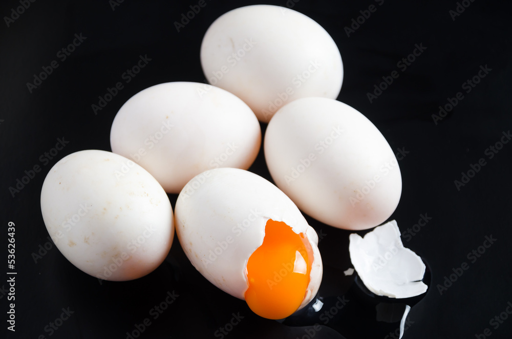 eggs isolated on black background eggs isolated on black background