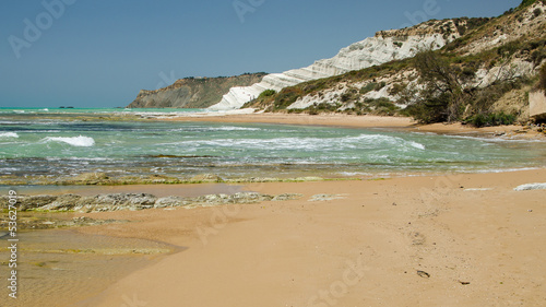 Turkish rocks near Agrigento  Sicily  Italy 