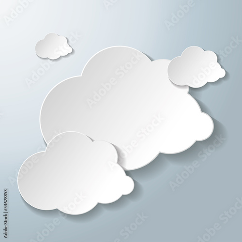 White Clouds With Empty Space
