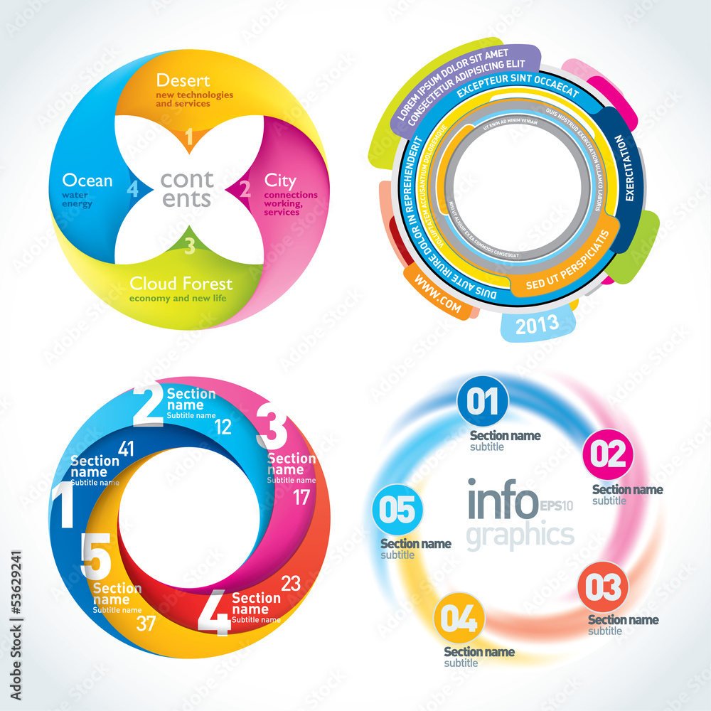 Abstract Circle Infographics Design Template Abstract Circle Infographics Design Template