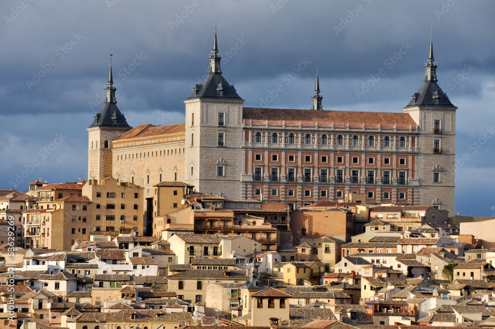 Vista del Alcazar de Toledo (España)