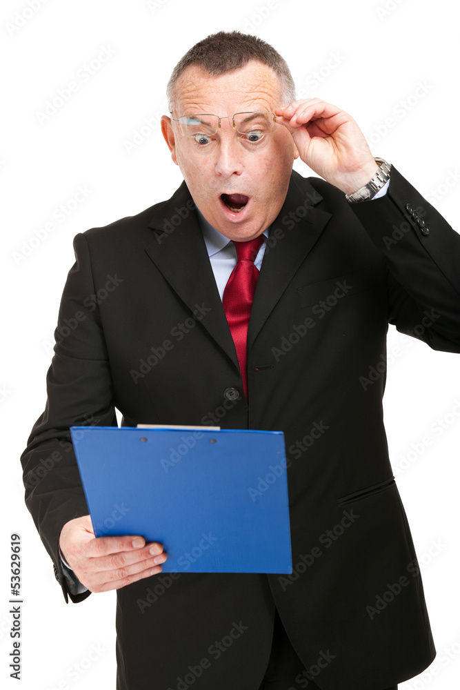 Surprised businessman isolated on white Surprised businessman isolated on white