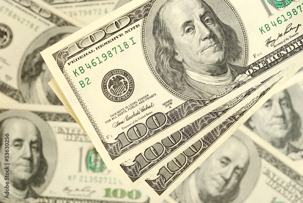 Dollar bank note money background