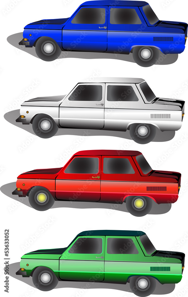 Zaporozhets, vector drawing of the Soviet machine