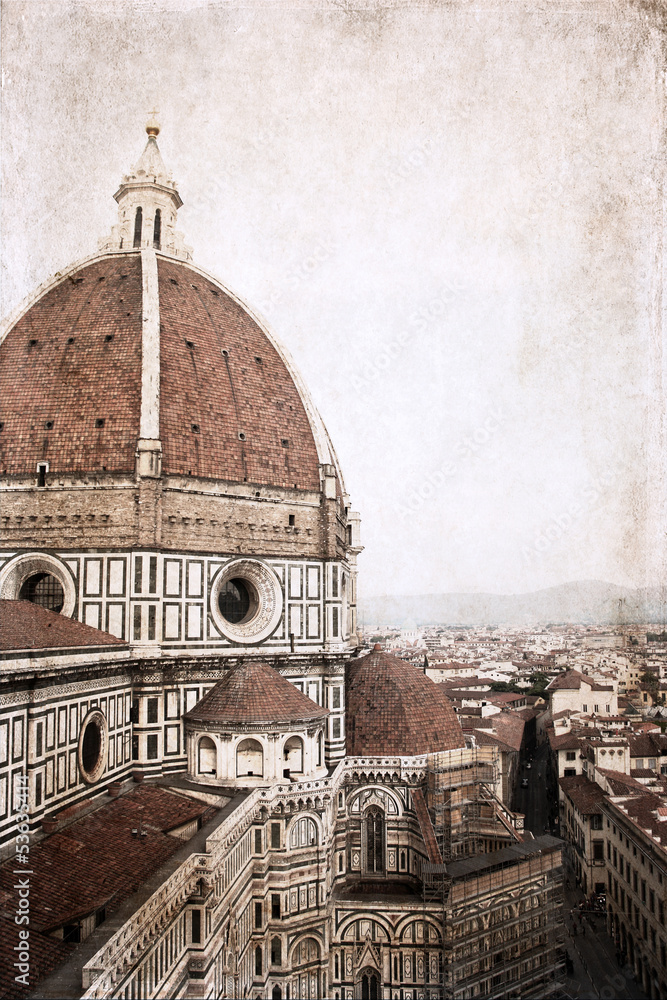 Florence, image in vintage style