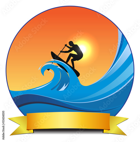 surf padlling