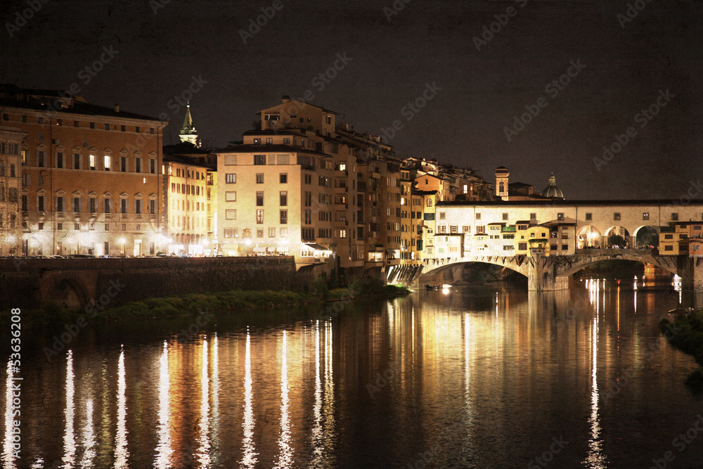 Florence, image in old color style
