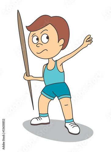 throwing a javelin