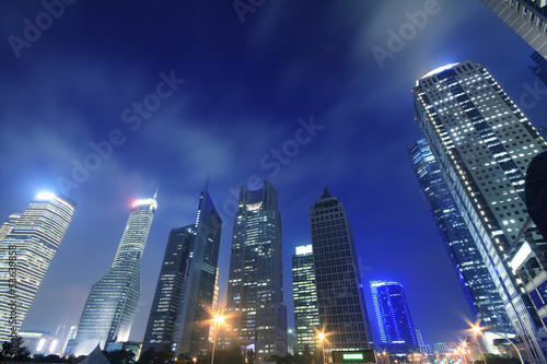 Shanghai modern city night backgrounds
