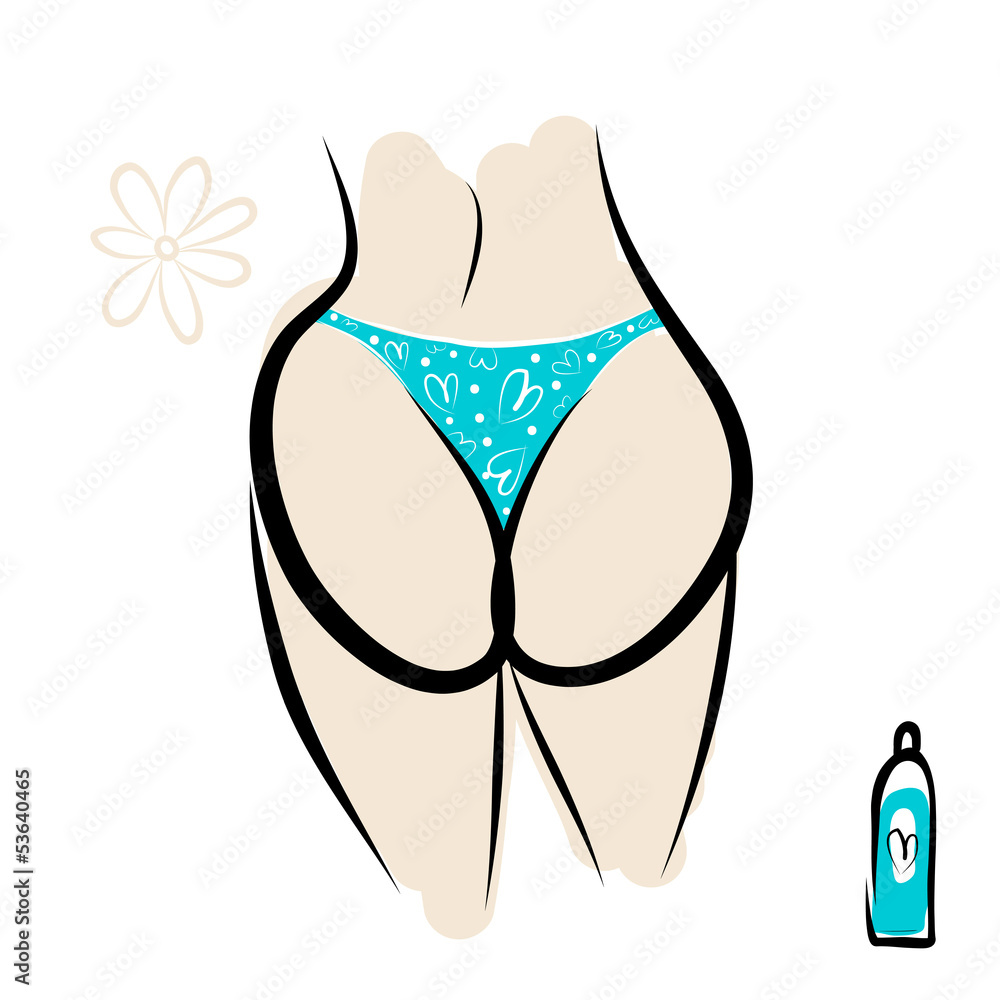Sexy female buttocks in panties Sexy female buttocks in panties