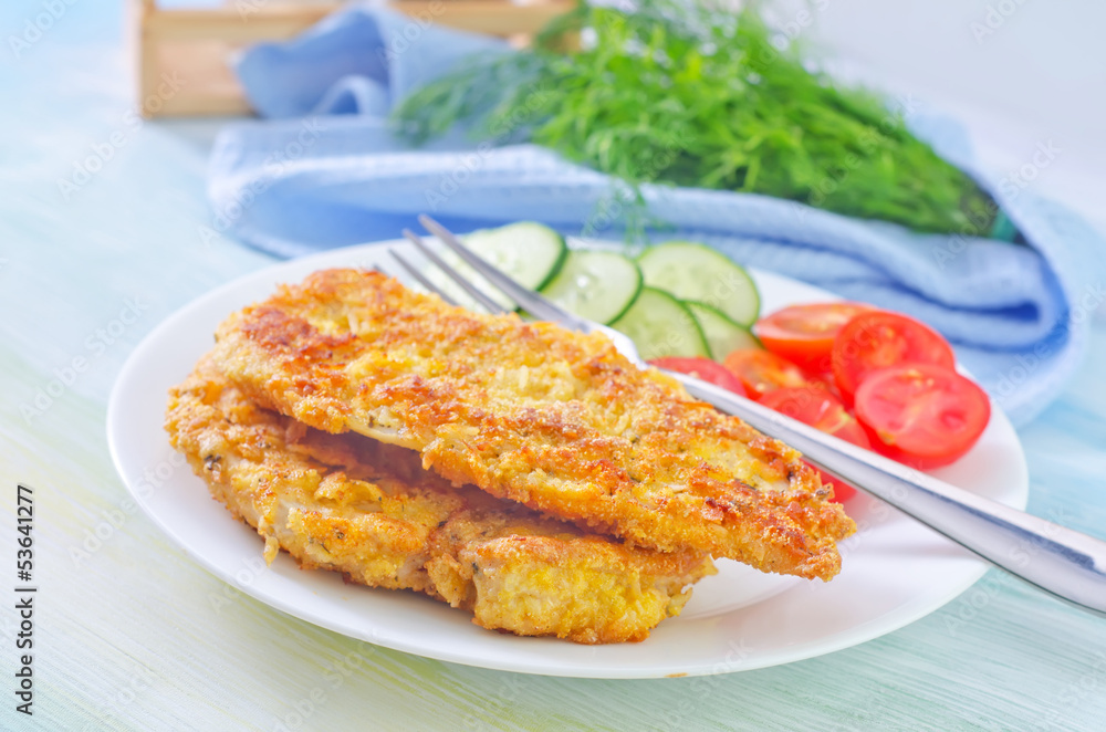 fried chicken with vegetables fried chicken with vegetables