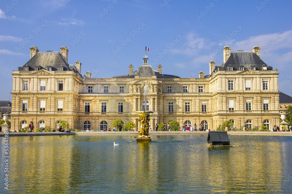 French Senate and the Jardin du Luxembourg, Paris, France French Senate and the Jardin du Luxembourg, Paris, France