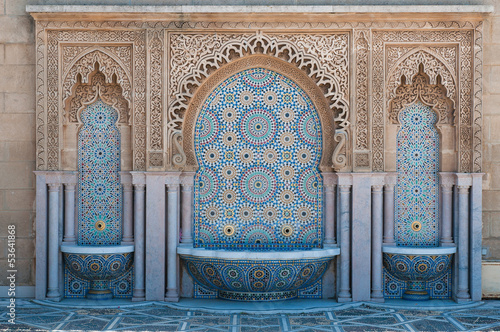 Moroccan tiled fountains photo