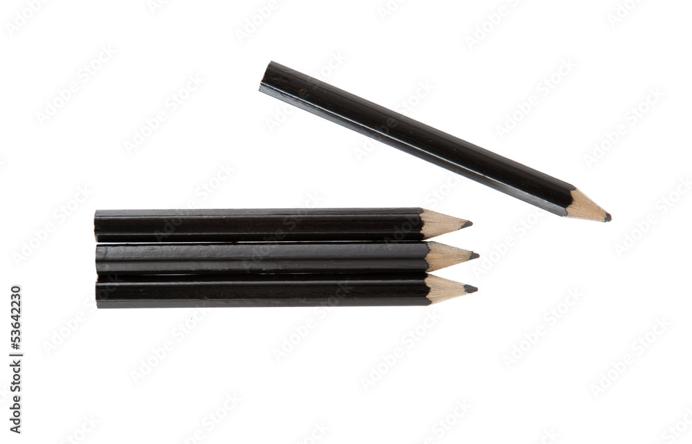 Four short pencils isolated Four short pencils isolated