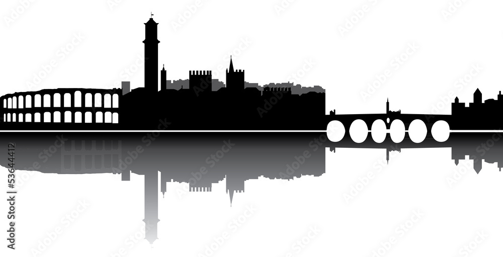 Fototapeta premium verona skyline italia